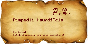 Pimpedli Maurícia névjegykártya